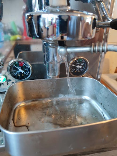 Reinigung des Duschsiebs mit einer Reingungsbürste