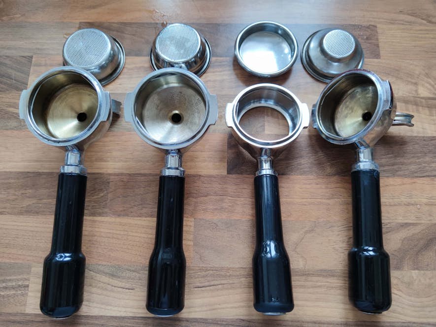 Gereinigte Siebträger