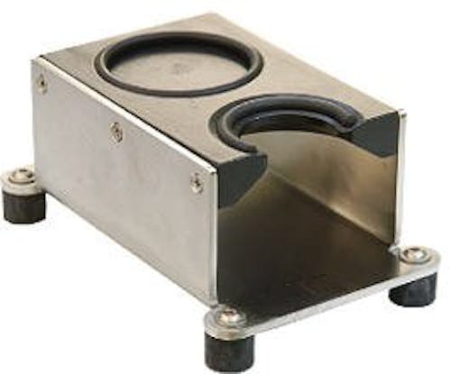 Concept-Art txs Tamping-Station Exclusive aus Edelstahl & Holz mit Gummischutz