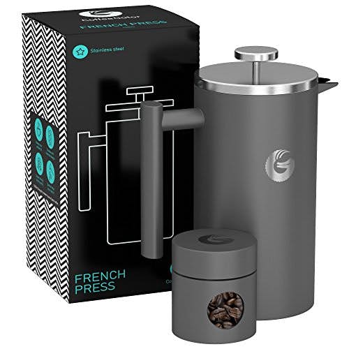 Coffee Gator French Press (1 Liter / Edelstahl / doppelwandig)