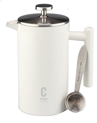 carabica French Press Stempelkanne | Kaffeebereiter | doppelwandig | Edelstahl inkl. Dosierlöffel