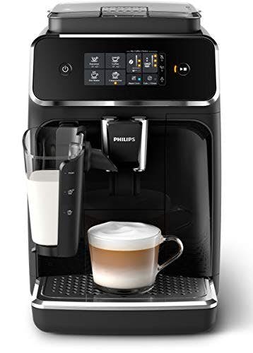 Philips 2200 Serie EP2231/40 Kaffeevollautomat, 3 Kaffeespezialitäten (LatteGo Milchsystem) Klavierlack-schwarz/Schwarz