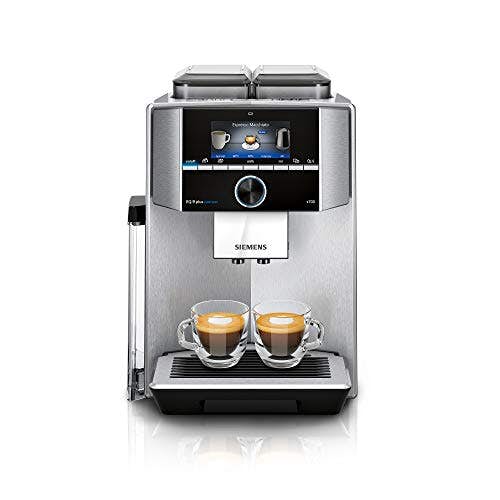 Siemens TI9578X1DE EQ.9 plus connect s700 Kaffeevollautomat Personalisierung, 2 Bohnenbehälter, Mahlwerke, extra leise, 1.500 Watt, Edelstahl