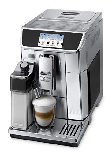 De'Longhi PrimaDonna Elite Experience ECAM 656.85.MS Kaffeevollautomat mit LatteCrema Milchsystem, Cappuccino, 4,3 Zoll Farbdisplay, App-Steuerung, Trinkschokoladenfunktion, Edelstahlfront, silber